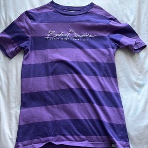 Broken Promises Purple Striped Tee